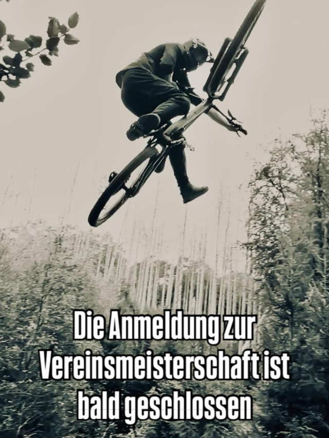 Die Anmeldung zur Vereinsmeisterschaft schließt am 25.09.25 um 23:59 Uhr. Nutzt eure letzte Chance zur Anmeldung und seid Teil einer außergewöhnlichen Veranstaltung im Bikepark Dreiländereck. Wir freuen uns auf euch, tolle Rennen und eine großartigen Trick Jump Contest. #gfac #bikeparkdreiländereck #mtb #vereinsmeisterschaft #trickjump #enduro #mountainbike #gelaendefahrradaachen
