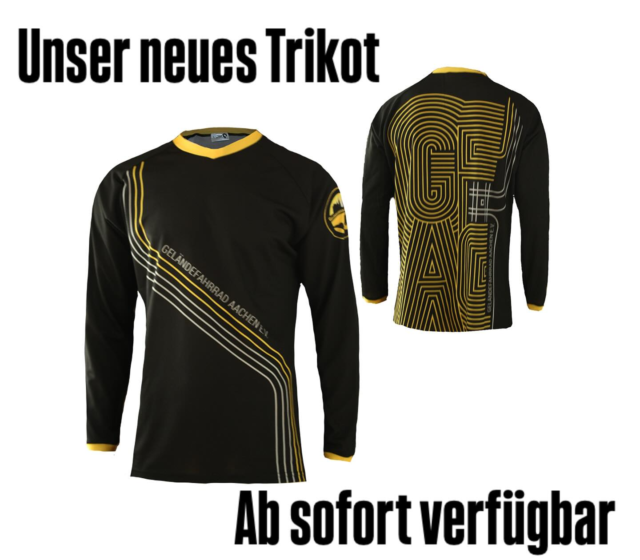 Unser neues Vereinstrikot ist fertig und konnte letzte Woche auf der Vereinsmeisterschaft vorgestellt werden. Das Trikot ist jetzt exklusiv für alle Mitglieder verfügbar und kann auf unserer Internetseite bestellt werden. Der Bestellzeitraum ist begrenzt, also beeilt euch und greift schnell zu. #gfac #gelaendefahrradaachen #bikeparkdreiländereck #vereinstrikot #mtb #mountainbike