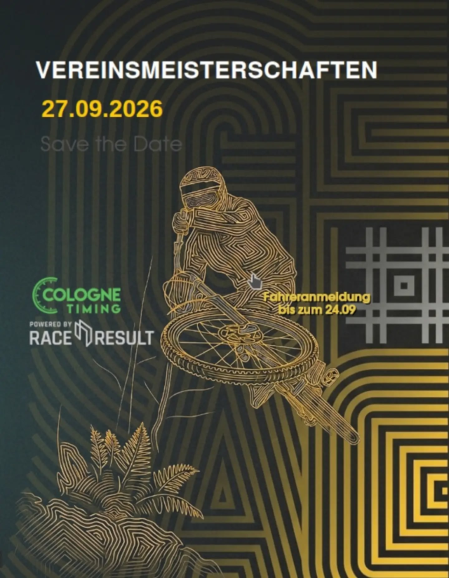 Es ist wieder so weit: Die Vereinsmeisterschaften stehen vor der Tür! 🏁🚴‍♂️ 🚥
Markiert euch den 27.09 fett im Kalender – es wird episch und es gibt bis zu 130 Startplätze!

Weitere Infos zur Anmeldung findet ihr in eurem Postfach. Bereit, den Titel zu holen? 🏁🏆 #Vereinsmeisterschaft #GFAC #MTBLife #TrailTime #SaveTheDate